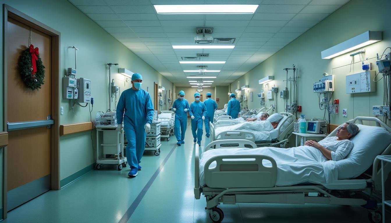 découvrez comment l'hôpital met en place des masques obligatoires et augmente ses lits en renfort pour gérer efficacement le pic de la grippe pendant les vacances de noël.