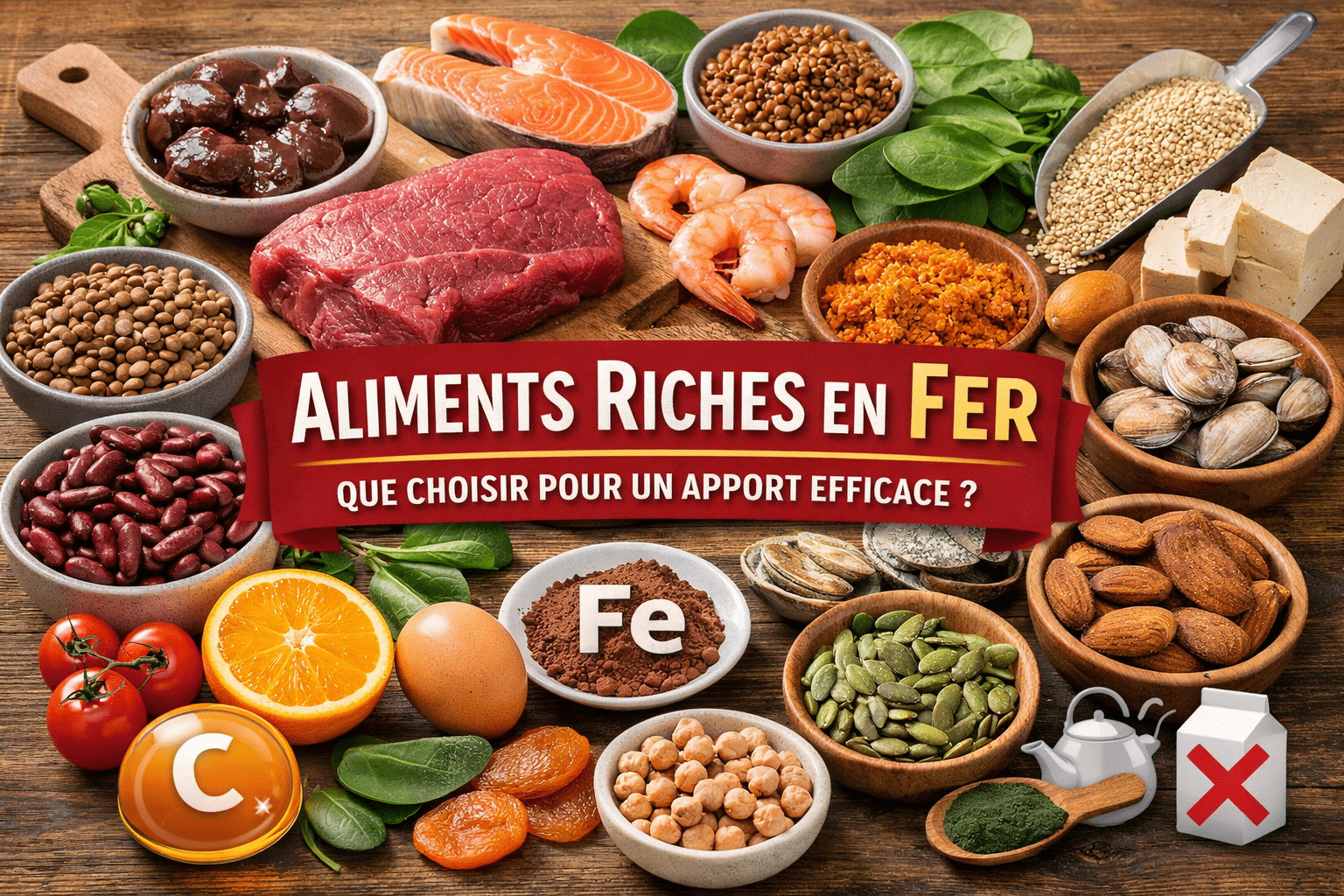 Aliments riches en fer : lesquels choisir pour une vraie efficacité nutritionnelle