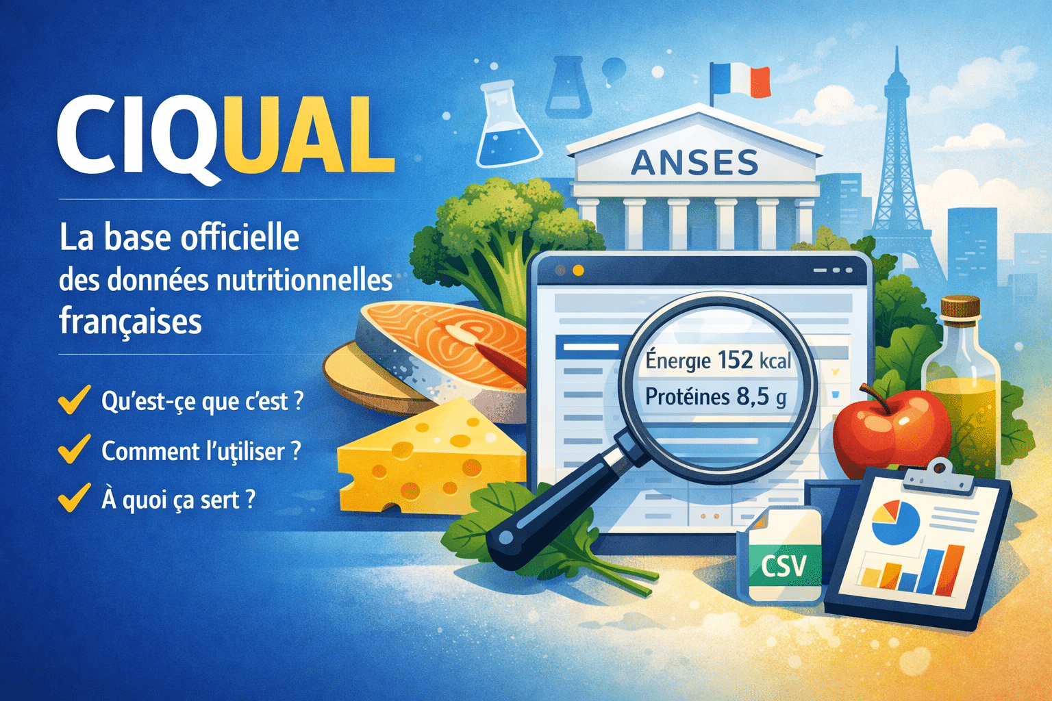 CIQUAL : comprendre et exploiter la base officielle des données nutritionnelles françaises
